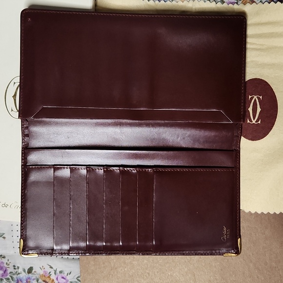 Cartier Bifold Mahogany Brown Wallet Authentic (full inclusion) - Picture 4 of 16